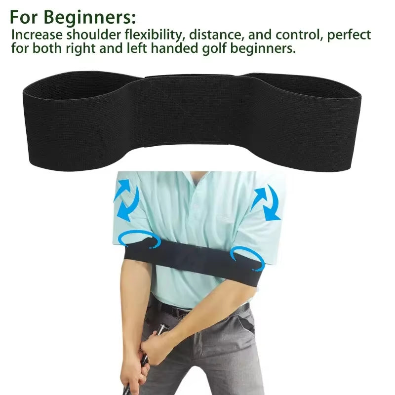 1PC Professional Elastic Golf Swing Trainer Arm Band, Golf Swing Gesture Corrector for Men Women Beginners